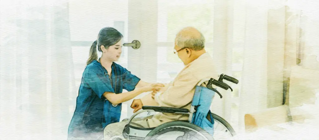 訪問介護スタッフが高齢者に寄り添い支援する想いを表現したイメージ